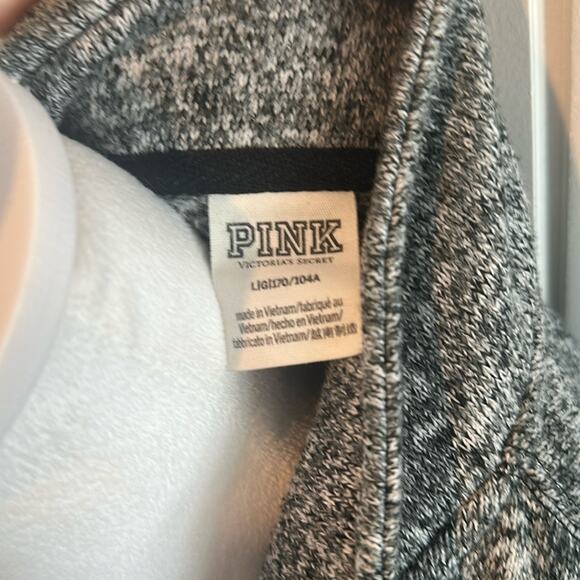 PINK by Victoria’s Secret Large Marled Gray Quarter Zip Pullover - Picture 8 of 10